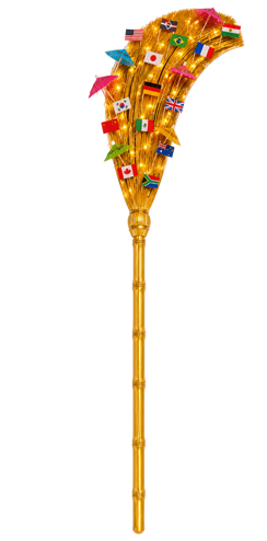 scopa dorata senza sfondo
