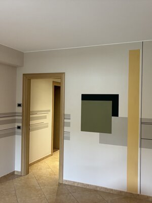 tinteggiatura murale geometrica moderna e minimalista,