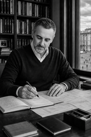 bodoni verticale guarda in basso