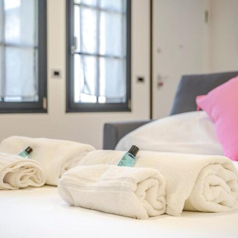 Interior detail in the bedroom at Bovisa Hub 97