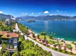 Panoramic view of Lake Maggiore and the Borromean Islands