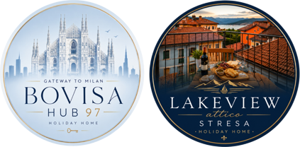 Lakeview Attico Saini in Stresa and Bovisa Hub 97 in Milan logo