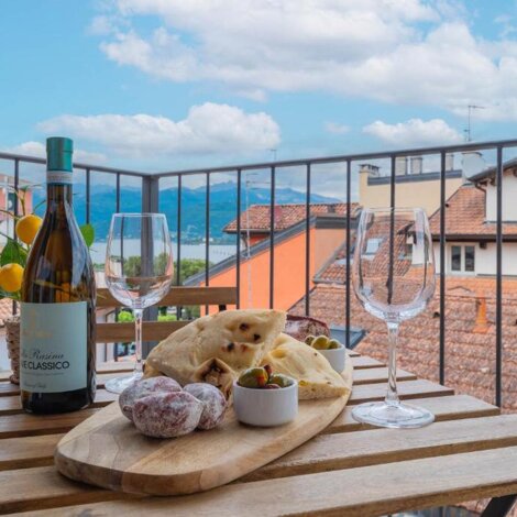 Lakeview Attico Saini terrace with Lake Maggiore view
