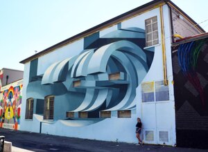 3D street art mural in the Bovisa neighbourhood of Milan