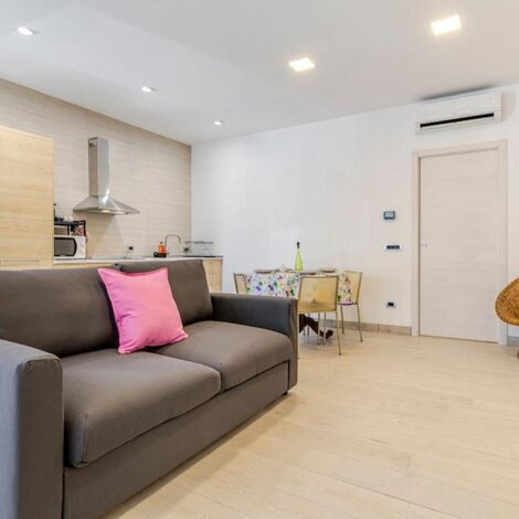 Bright living room at Bovisa Hub 97 in Milan