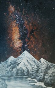 GALASSIA SUL LAGO - Dipinto di LT Art