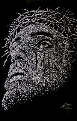 Broken glass artwork by LT Art