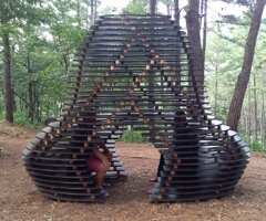 Honeycomb. Shelter in the forest. GNAB. South Korea. Yatoo Art Center