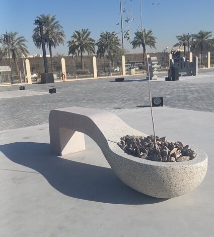 Emanuela Camacci Artwok stone sculpture R_esistere. Riyadh, Saudi Arabia Emanuela Camacci Artwok stone sculpture R_esistere. Riyadh, Saudi Arabia