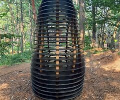 Honeycomb. Shelter in the forest. GNAB. South Korea. Yatoo Art Center