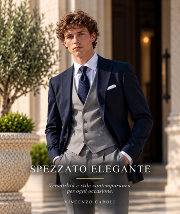 Spezzato elegante da cerimonia uomo Vincenzo Caroli Spezzato elegante da cerimonia uomo Vincenzo Caroli