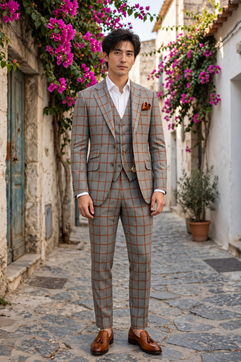 Abito Tailored principe di Galles uomo Vincenzo Caroli Abito Tailored principe di Galles uomo Vincenzo Caroli