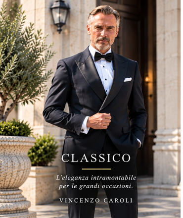 Abito classico da cerimonia uomo Vincenzo Caroli Abito classico da cerimonia uomo Vincenzo Caroli