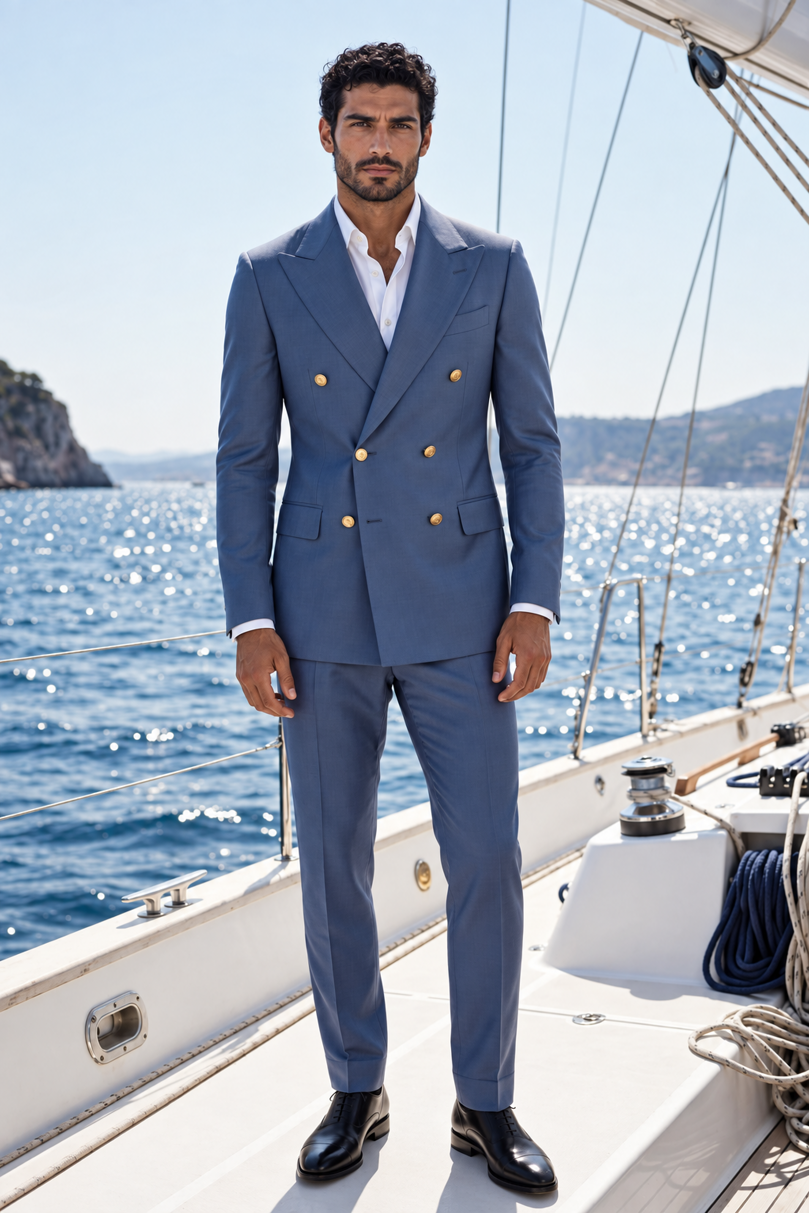 Abito Tailored celeste uomo Vincenzo Caroli Abito Tailored celeste uomo Vincenzo Caroli
