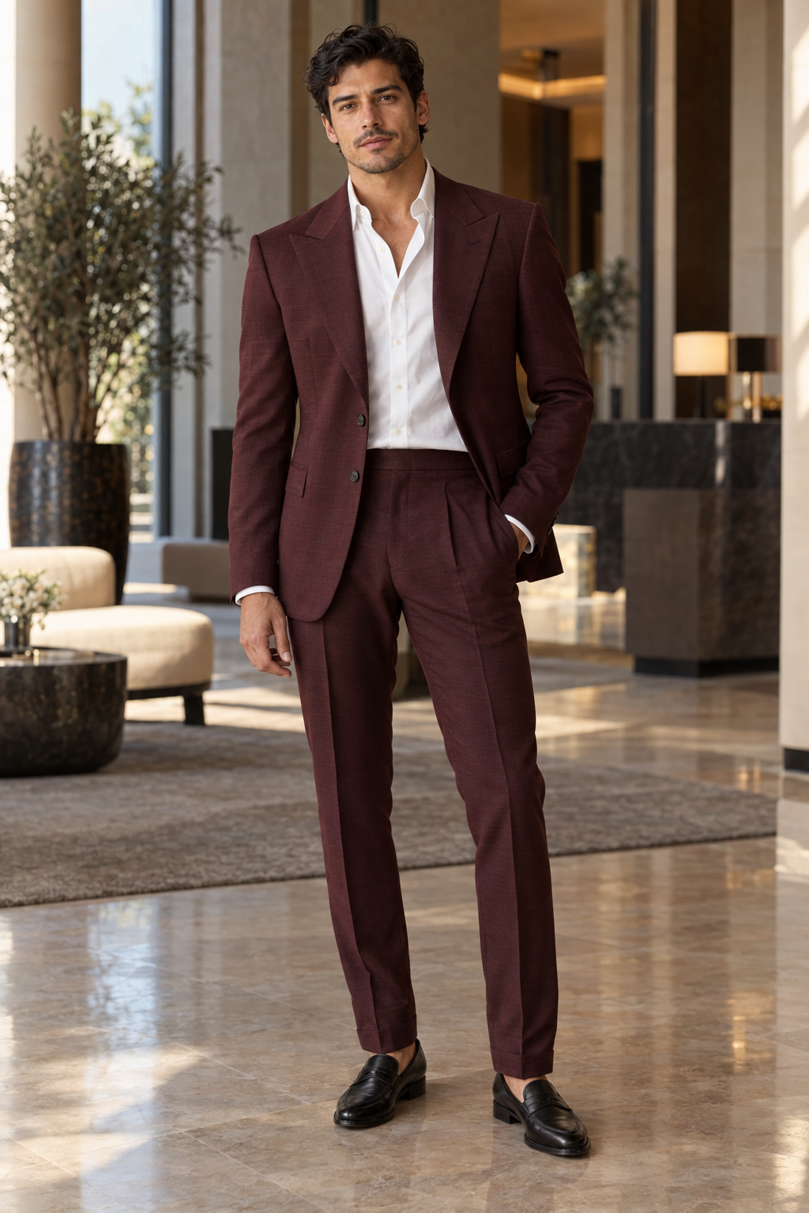 Abito Tailored bordeaux uomo Vincenzo Caroli Abito Tailored bordeaux uomo Vincenzo Caroli