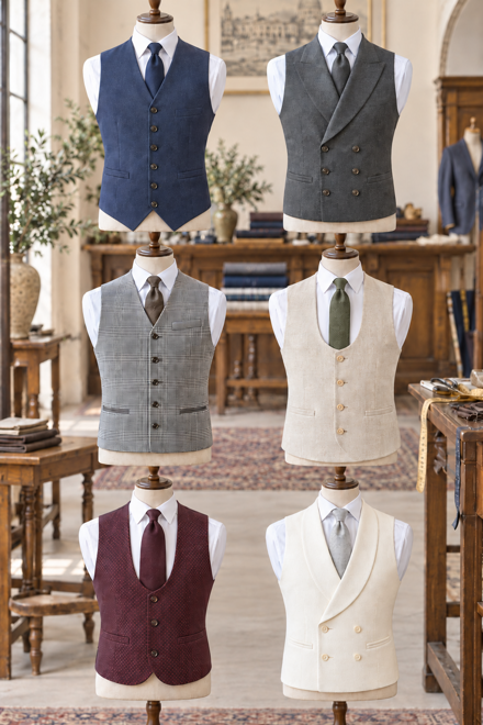 Gilet sartoriali uomo classici e da cerimonia Gilet sartoriali uomo classici e da cerimonia