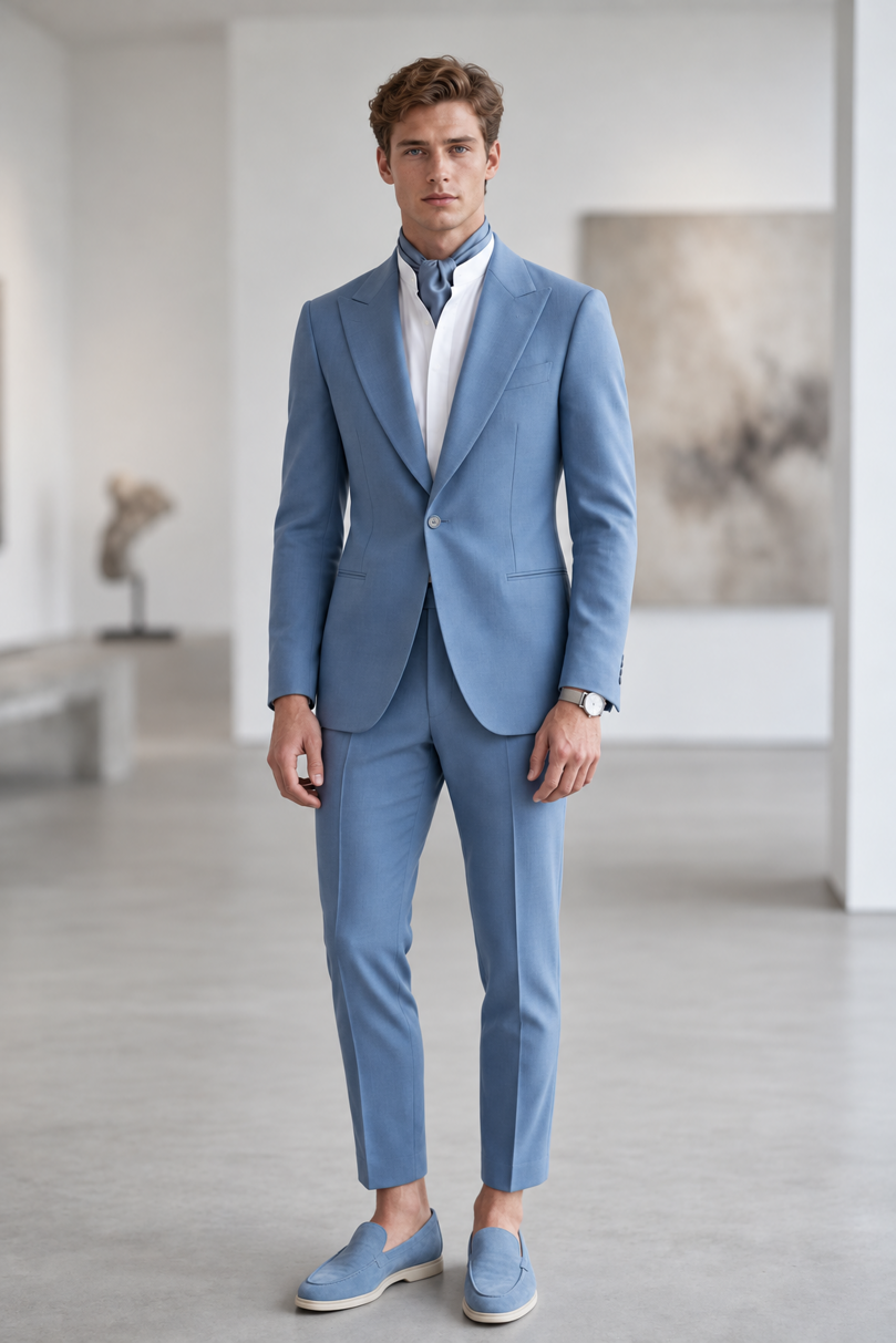 Abito Tailored celeste uomo Vincenzo Caroli Abito Tailored celeste uomo Vincenzo Caroli