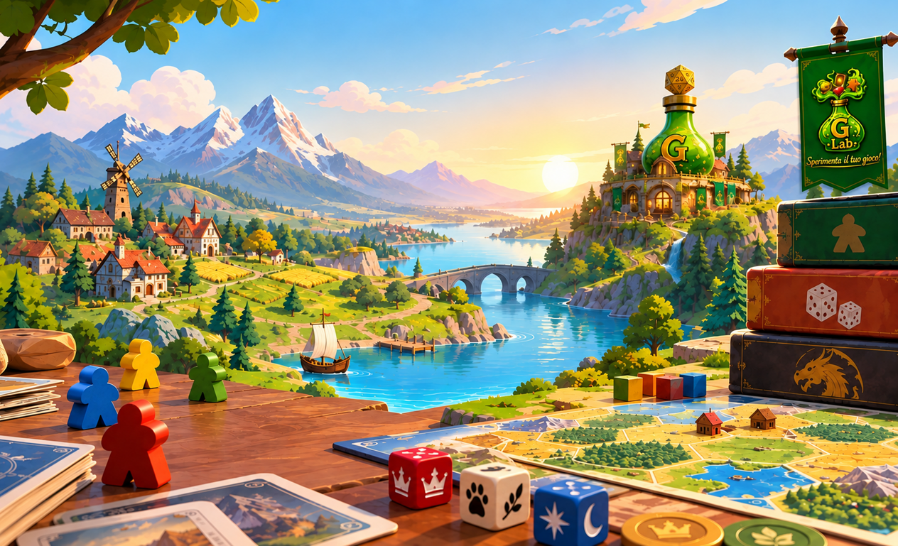giochi da tavolo, meeple, carte e dadi