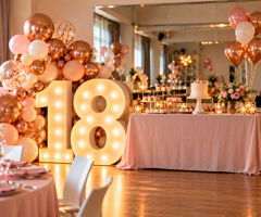 diciottesimo in rose gold e rosa