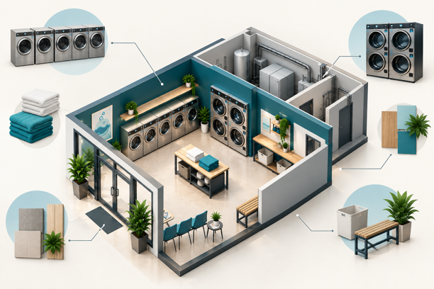 realizzazione lavanderia self-service