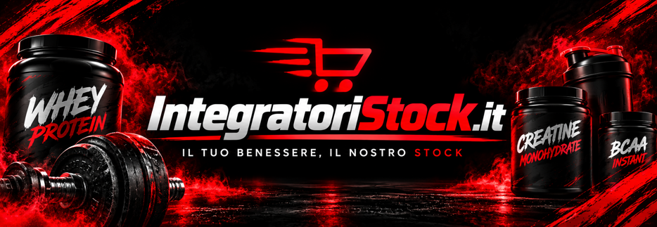 banner integratori fitness rosso e nero