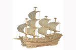 nave-vascello-in-legno-naturale-decorato-puzzle-3d