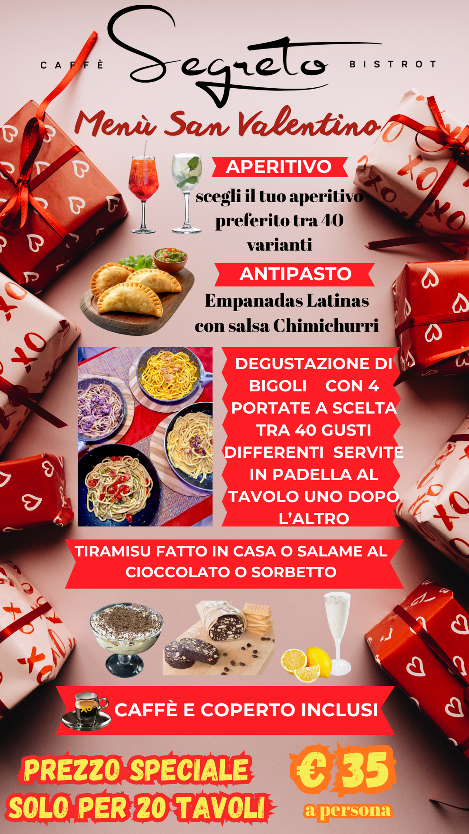 menù san valentino