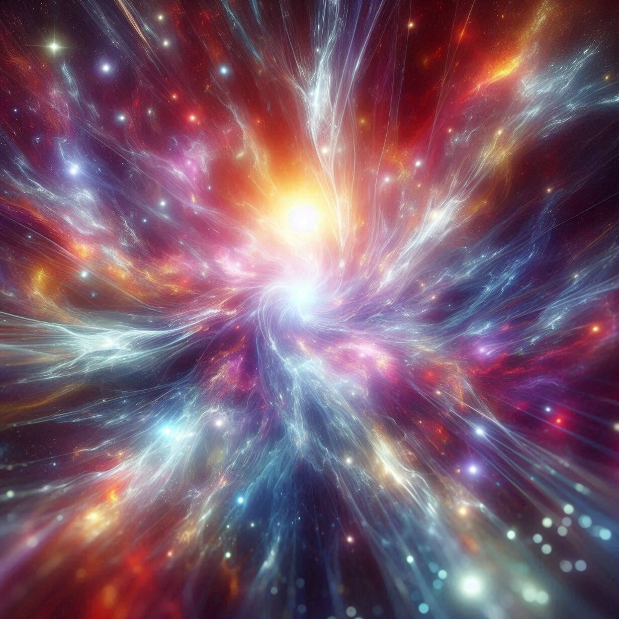 energia cosmica, proveniente dall'universo, galassia, atmosfera luminosa e senso di serenità.jpeg