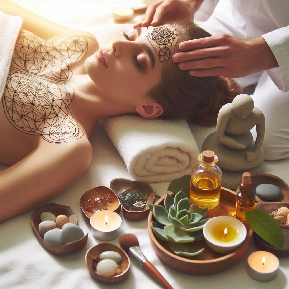 ambiente olistico, luminoso e sereno, toperatore olistico che massaggia.jpeg