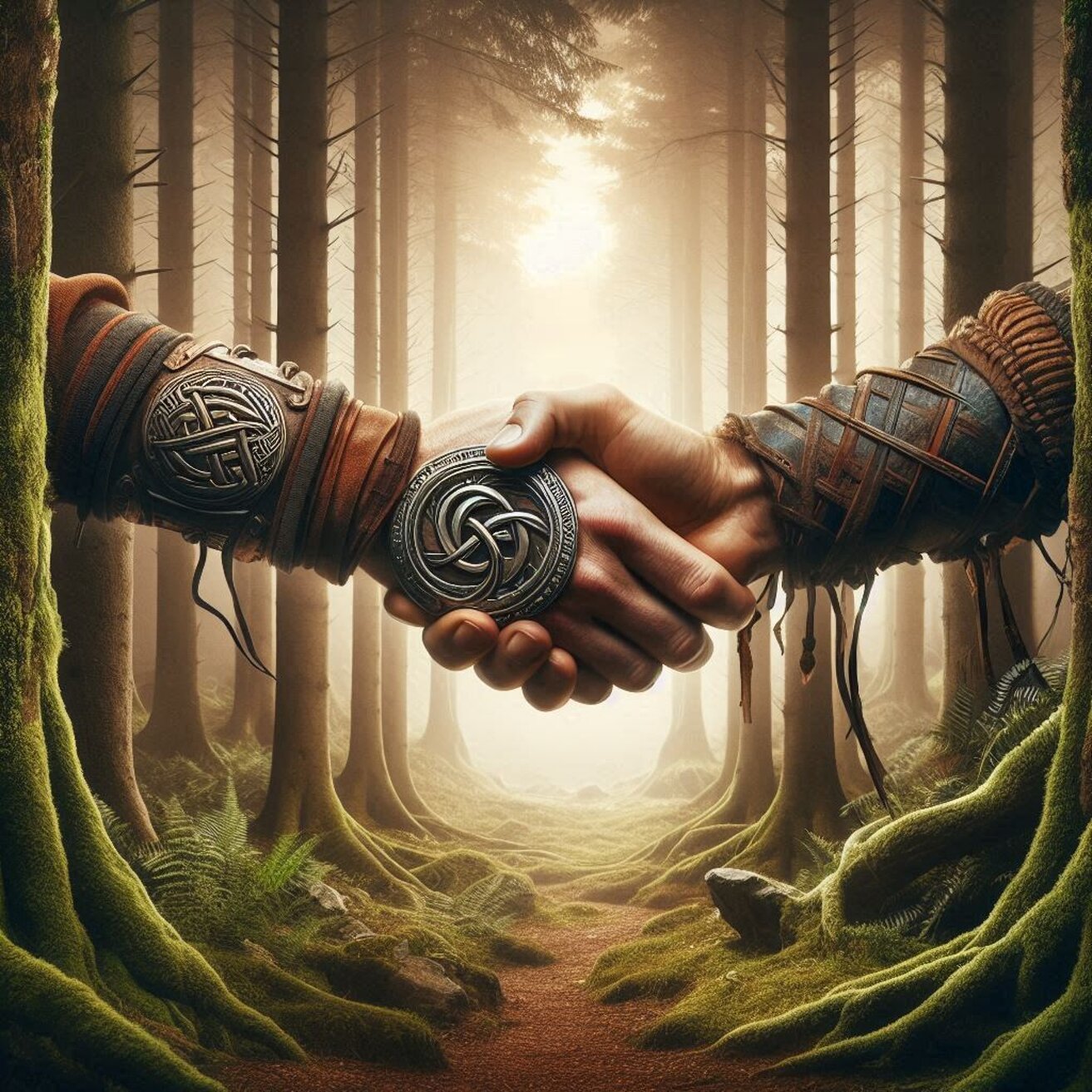 due mani che si stringono, sigillando un patto o offrendo un presente. ambiente antica foresta clti (1).jpeg