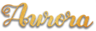 scritta aurora trasparente