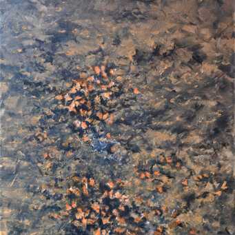 Foglie caduche, 2022 Olio su tela, 50x60cm