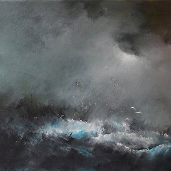 Mare tempestoso, 2020 Olio su tela, 50x70cm