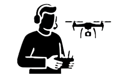 drone con operatore