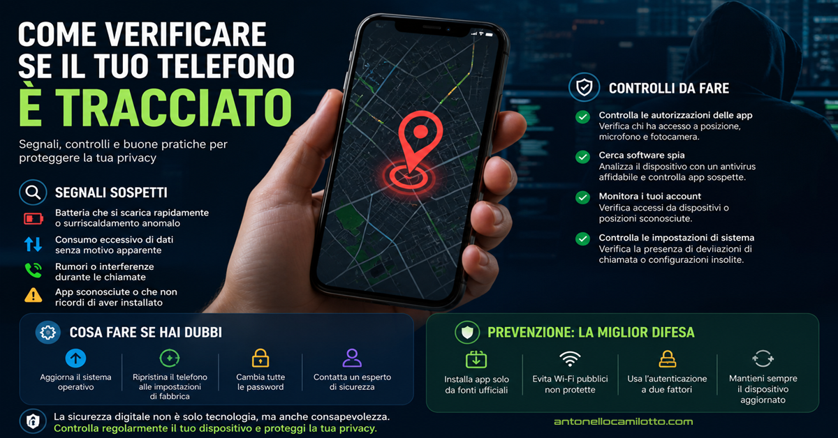 Come verificare se il mio telefono è effettivamente tracciato?