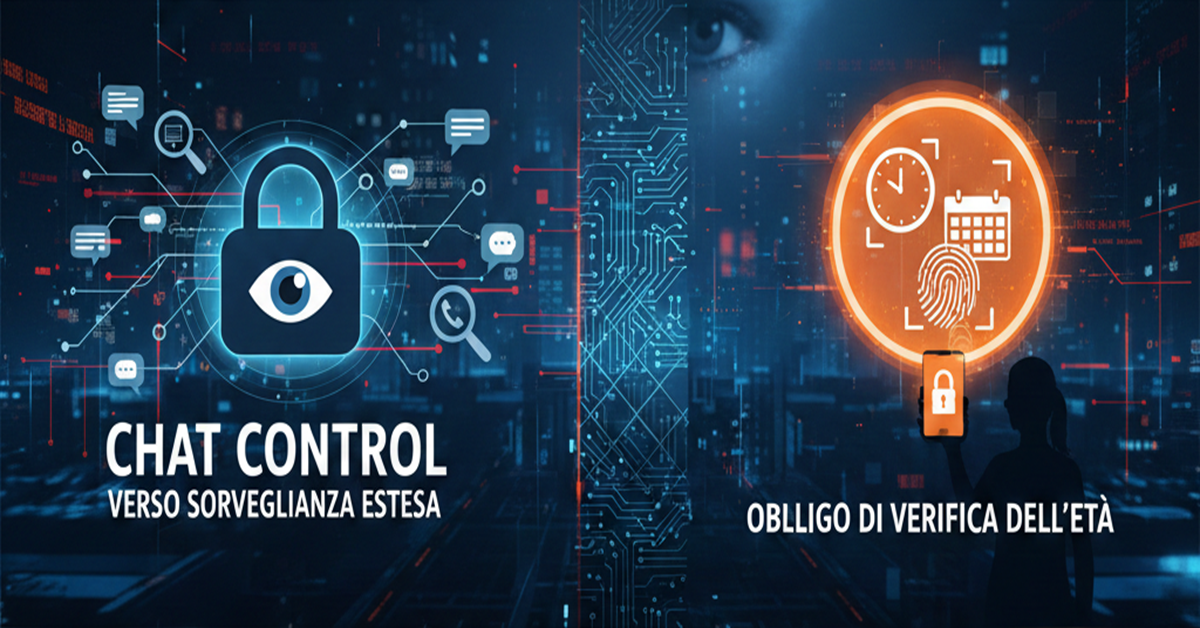 Chat Control: verso sorveglianza estesa e obbligo di verifica dell’età