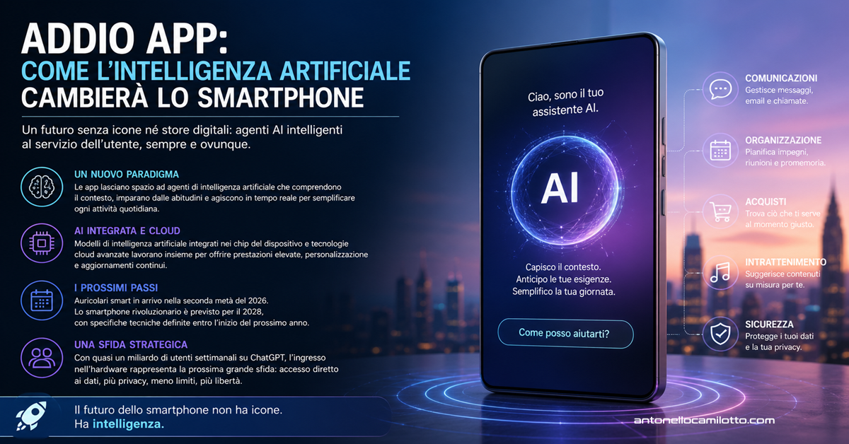 Lo smartphone del futuro dirà addio alle app