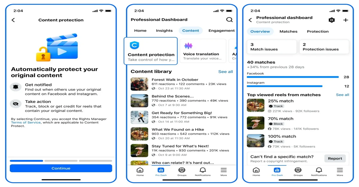 Meta introduce un nuovo strumento per contrastare il furto dei contenuti sui social