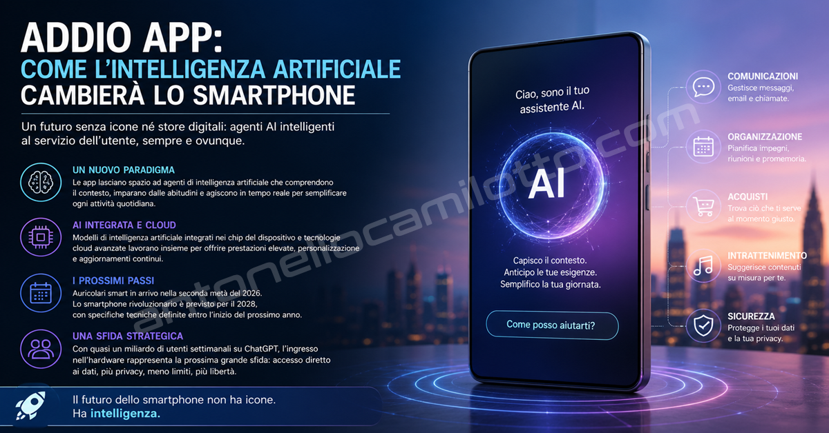 Lo smartphone del futuro dirà addio alle app