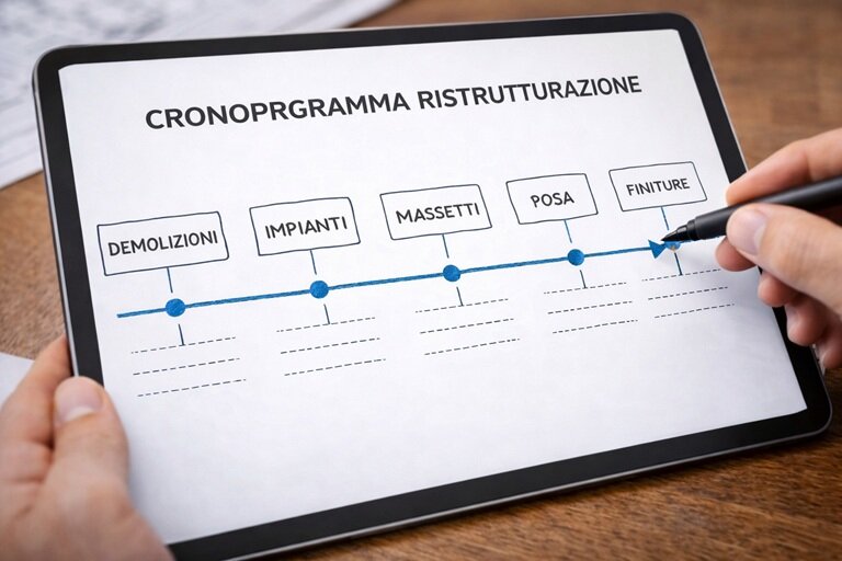 Cronoprogramma ristrutturazione: fasi reali e tempi tecnici che (quasi) nessuno ti spiega