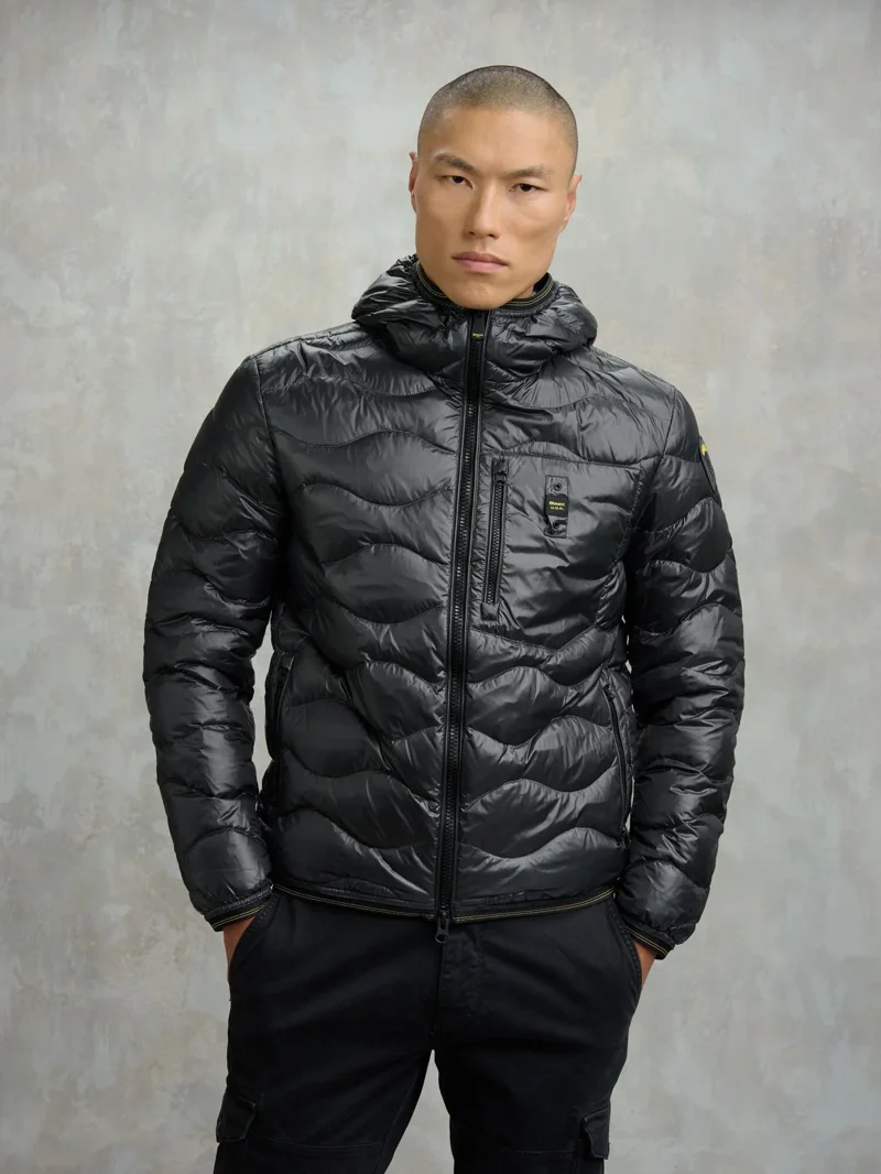 blauer-piumino-onda-wave-100-piuma