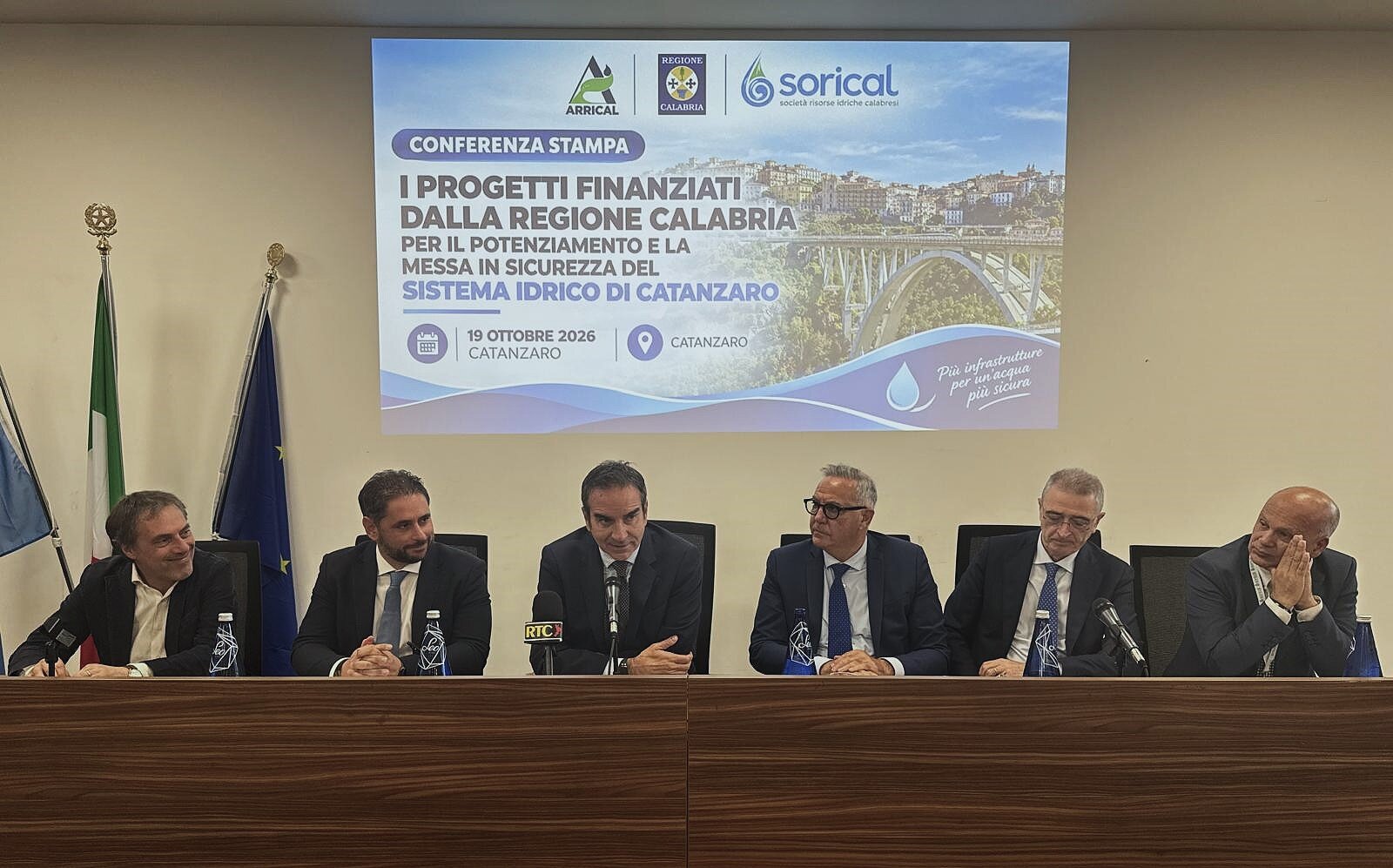 Sistema idrico Catanzaro, presentato il Piano da 35 milioni di euro. Occhiuto e Montuoro: “Un impegno importante per la città capoluogo”