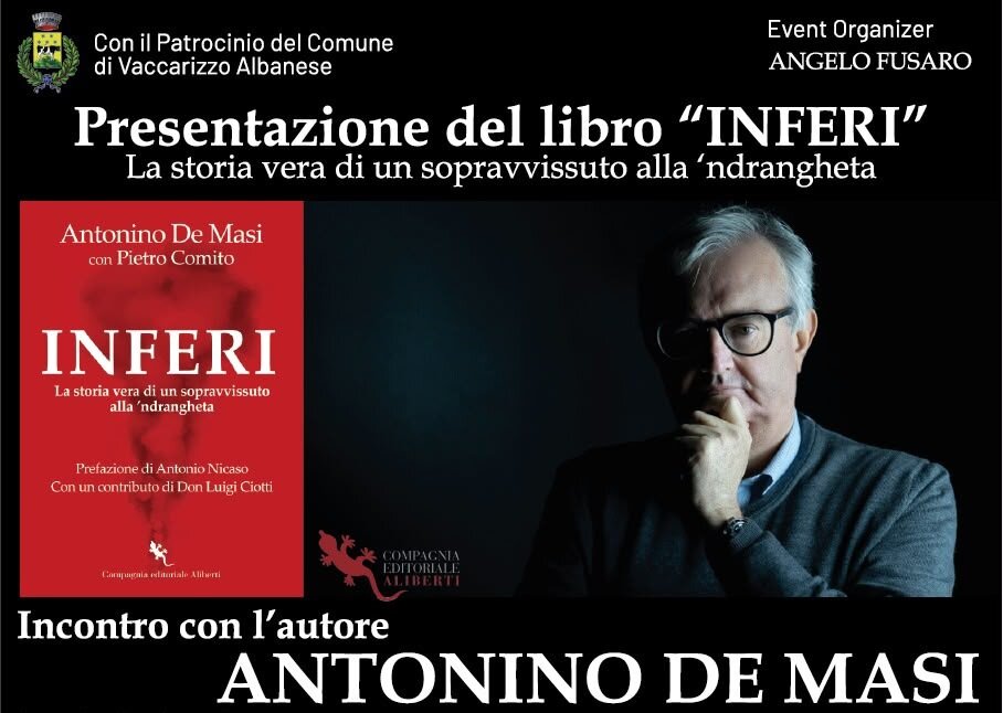 CULTURA DEL CORAGGIO, A VACCARIZZO ARRIVA ANTONINO DE MASI