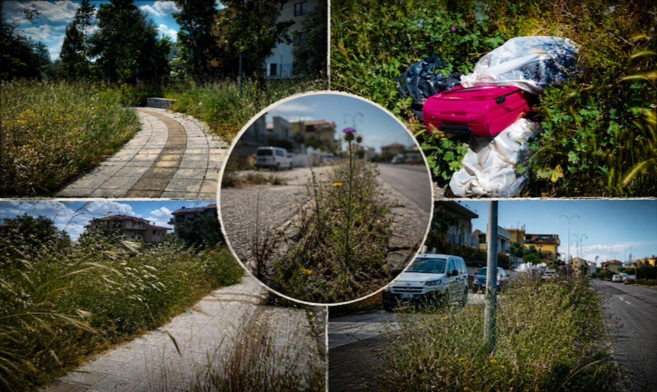 FDL CORIGLIANO-ROSSANO DENUNCIA DEGRADO URBANO: CITT&Agrave; TRA ERBACCE E RIFIUTI