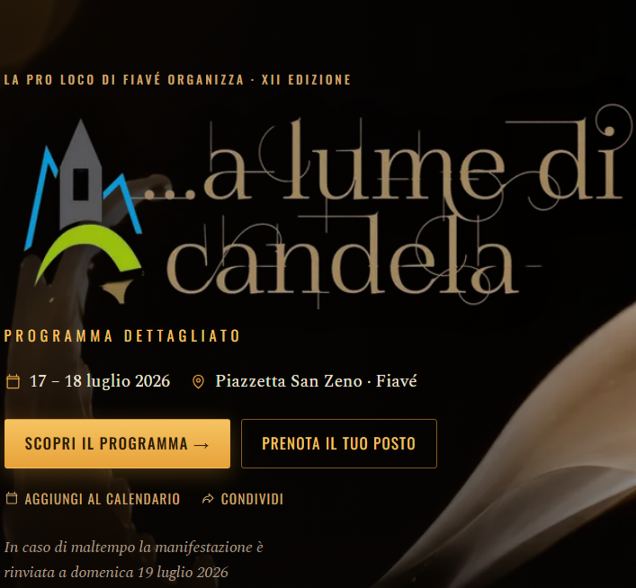 a lume di candela 2026