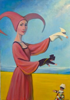 claudio giulianelli - l'amante della signora - olio su tela cm 70 x 50 2024.jpeg