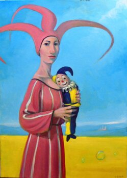 claudio giulianelli - la città è ancora lontana - olio su tela clm 70 x 50 2024.jpeg