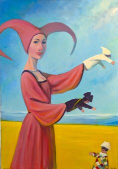 claudio giulianelli - l'amante della signora - olio su tela cm 70 x 50 2024.jpeg