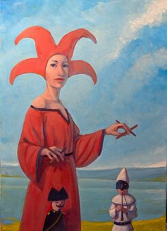 claudio giulianelli la dama magica olio su tela 70 x 50x 2026.jpeg