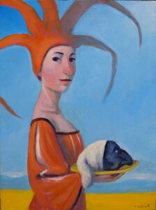 claudio giulianelli quello che sophie non dice - olio su tavola cm 40 x 30.jpeg